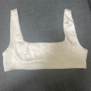 Princess Polly size US 10 the Huxley satin champagne top